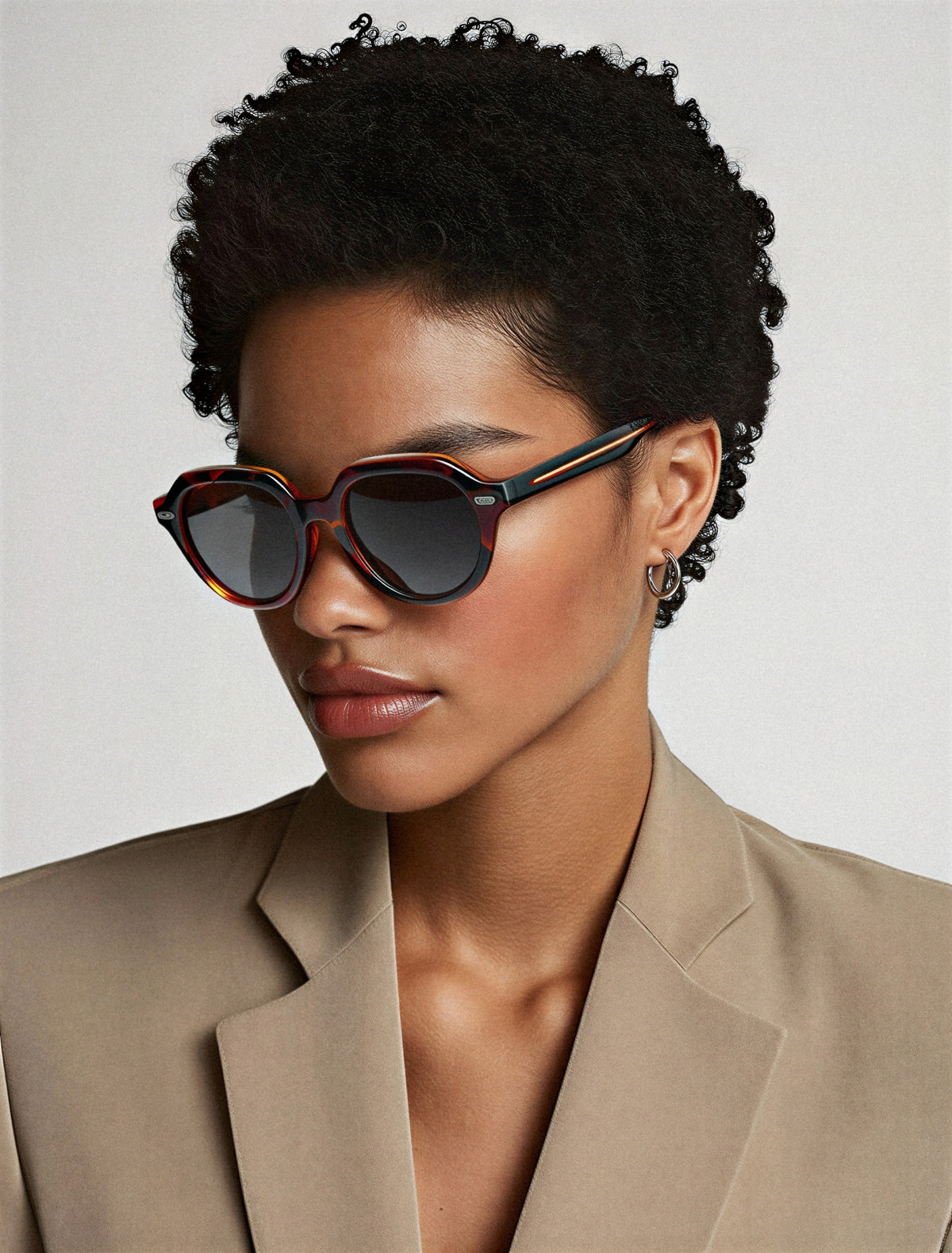 Tortoiseshell Round Sunglasses-2