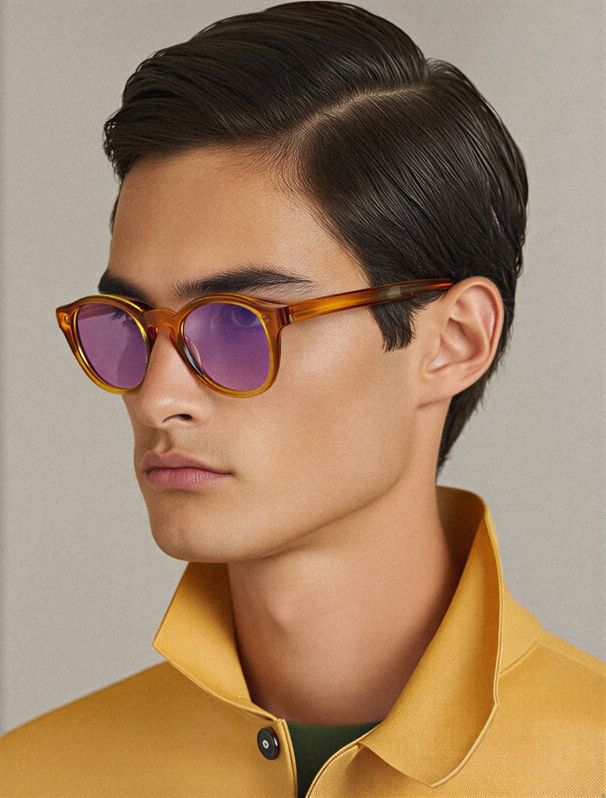 Tinted Round Sunglasses-2