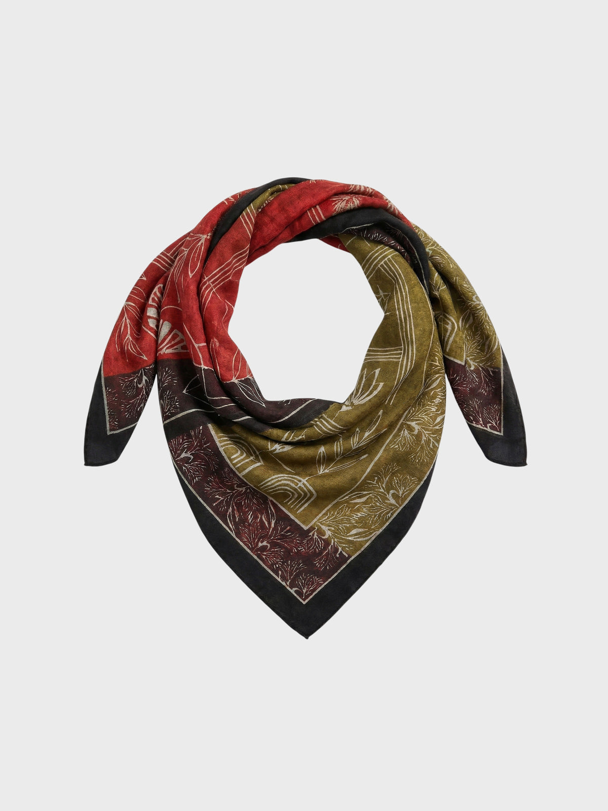 Printed Wool Blend Scarf-2