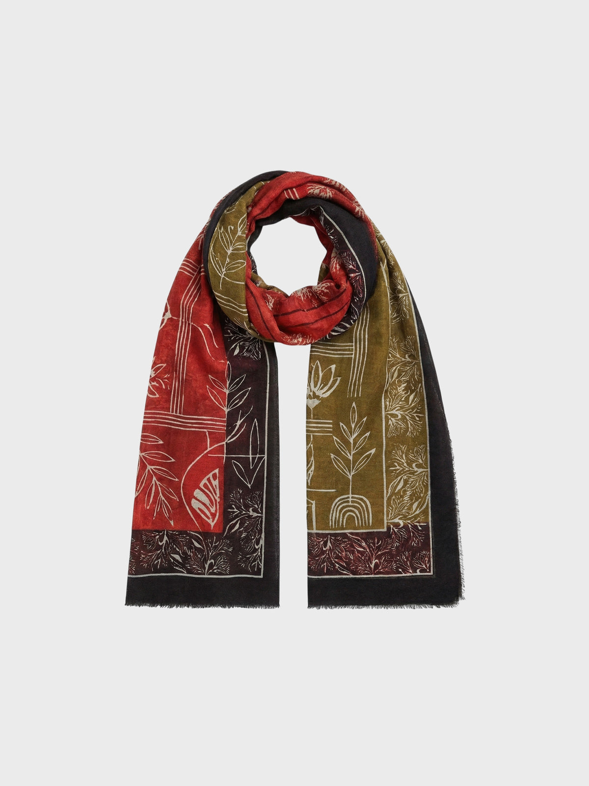 Printed Wool Blend Scarf-3