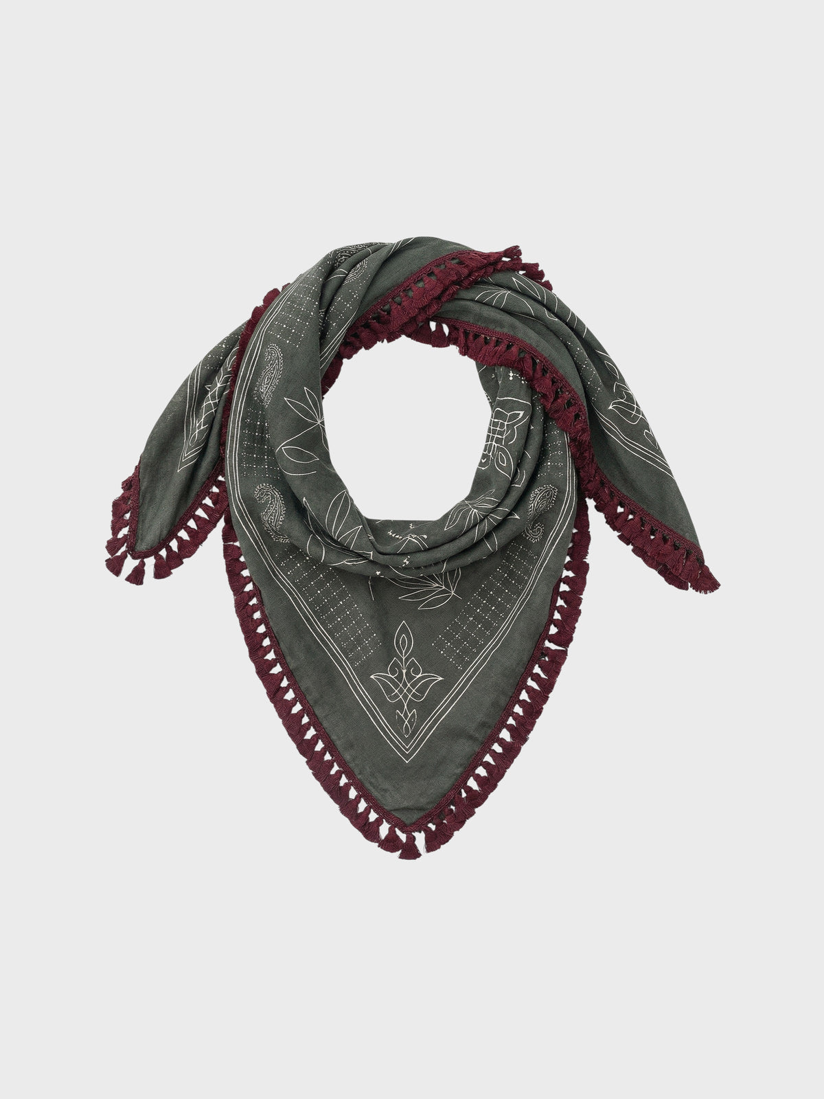 Fringed Cotton Scarf-3