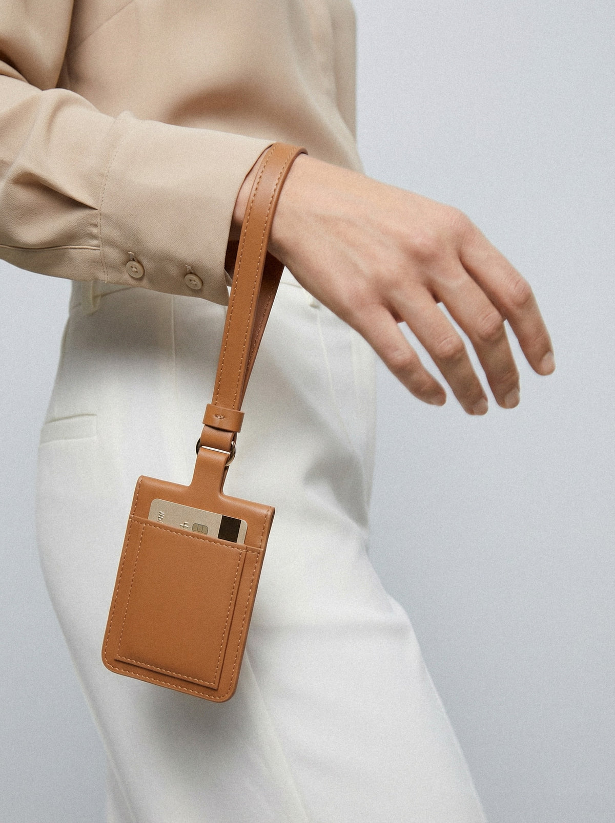Leather Lanyard Card Holder